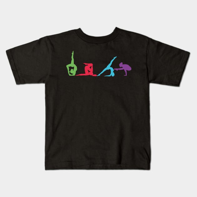 Yoga Pose Graphic Kids T-Shirt by letnothingstopyou